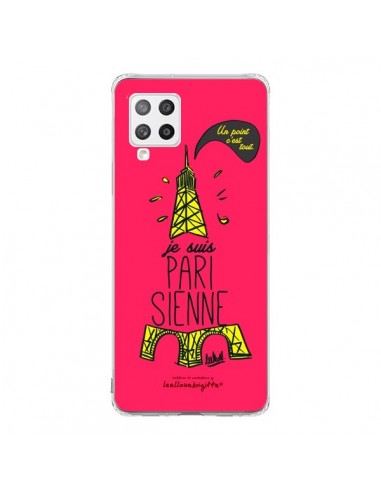 Coque Samsung A42 Je suis Parisienne La Tour Eiffel Rose - Leellouebrigitte