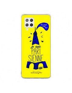 Coque Samsung A42 Je suis Parisienne La Tour Eiffel Jaune...