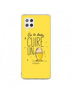 Coque Samsung A42 Va te faire cuir un oeuf jaune -...