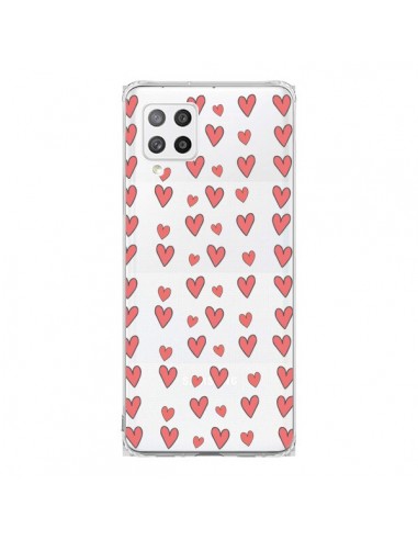 Coque Samsung A42 Coeurs Heart Love Amour Rouge Transparente - Petit Griffin