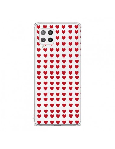 Coque Samsung A42 Coeurs Heart Love Amour Red Transparente - Petit Griffin