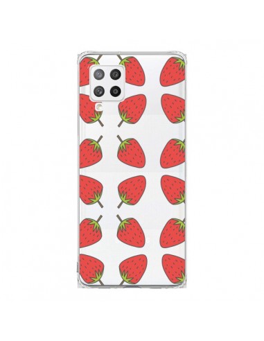 Coque Samsung A42 Fraise Fruit Strawberry Transparente - Petit Griffin