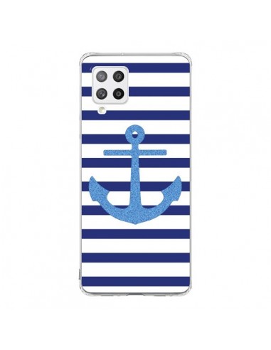 Coque Samsung A42 Ancre Voile Marin Navy Blue - Mary Nesrala