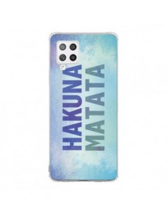 Coque Samsung A42 Hakuna Matata Roi Lion Bleu - Mary Nesrala