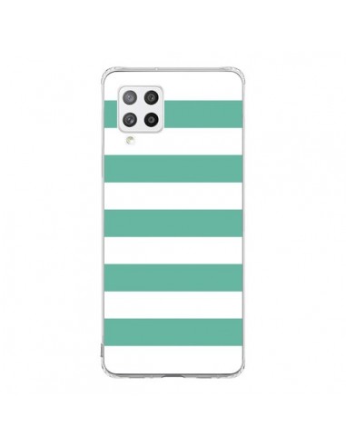 Coque Samsung A42 Bandes Mint Vert - Mary Nesrala
