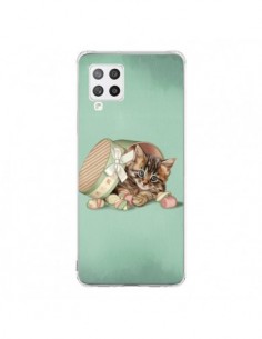 Coque Samsung A42 Chaton Chat Kitten Boite Bonbon Candy -...
