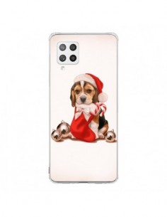 Coque Samsung A42 Chien Dog Pere Noel Christmas -...