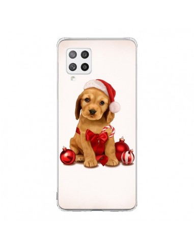 Coque Samsung A42 Chien Dog Pere Noel Christmas Boules Sapin - Maryline Cazenave