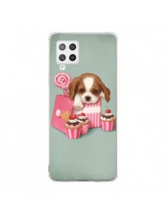 Coque Samsung A42 Chien Dog Cupcake Gateau Boite -...
