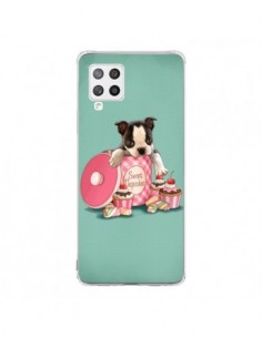 Coque Samsung A42 Chien Dog Cupcakes Gateau Boite -...