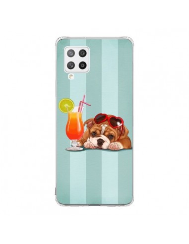 Coque Samsung A42 Chien Dog Cocktail Lunettes Coeur - Maryline Cazenave