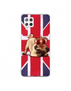Coque Samsung A42 Chien Dog Anglais UK British Queen King...