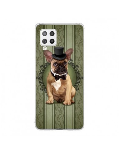 Coque Samsung A42 Chien Dog Bulldog Noeud Papillon Chapeau - Maryline Cazenave
