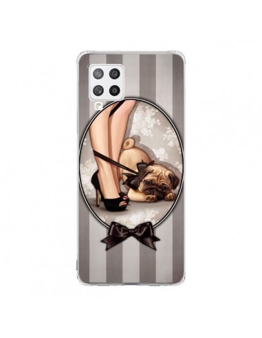 Coque Samsung A42 Lady Noir Noeud Papillon Chien Dog Luxe - Maryline Cazenave