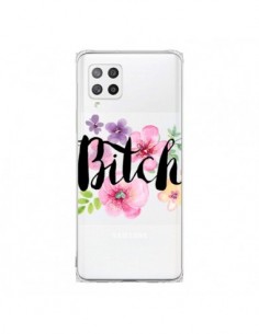 Coque Samsung A42 Bitch Flower Fleur Transparente -...