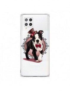Coque Samsung A42 Chien Bulldog Dog Gentleman Noeud...