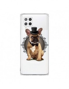 Coque Samsung A42 Chien Bulldog Noeud Papillon Chapeau...