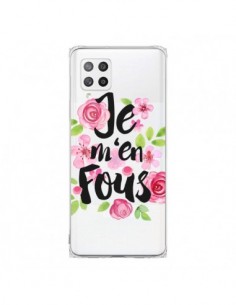 Coque Samsung A42 Je M'en Fous Fleurs Transparente -...