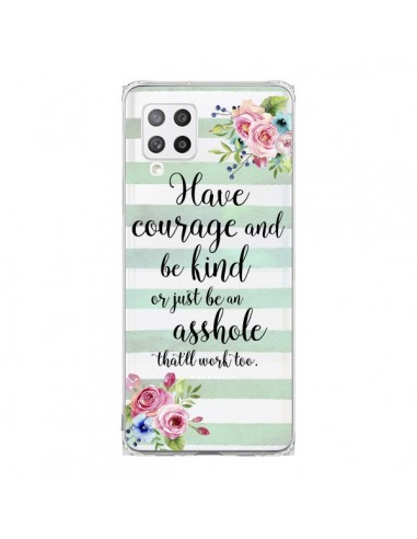 Coque Samsung A42 Courage, Kind, Asshole Transparente - Maryline Cazenave