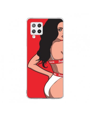 Coque Samsung A42 Pop Art Femme Rouge - Mikadololo