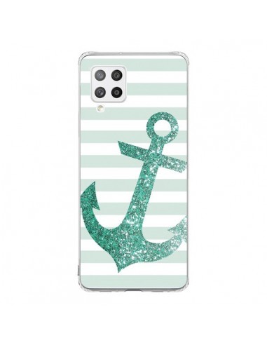 Coque Samsung A42 Ancre Vert Navire - Monica Martinez