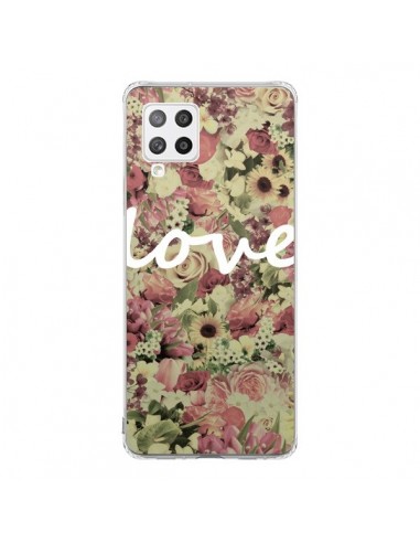Coque Samsung A42 Love Blanc Flower - Monica Martinez