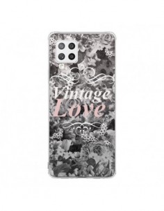 Coque Samsung A42 Vintage Love Noir Flower - Monica Martinez