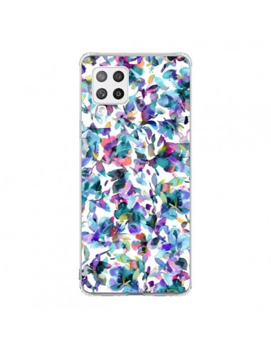 Coque Samsung A42 Aquatic Flowers Blue - Ninola Design