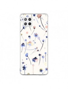 Coque Samsung A42 Blue Soft Flowers - Ninola Design
