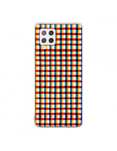 Coque Samsung A42 Crossed Eyes Lines Red - Ninola Design