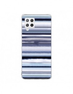Coque Samsung A42 Degrade Stripes Watercolor Navy -...