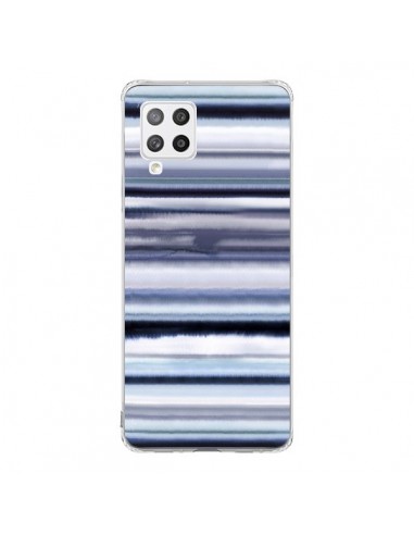 Coque Samsung A42 Degrade Stripes Watercolor Navy - Ninola Design
