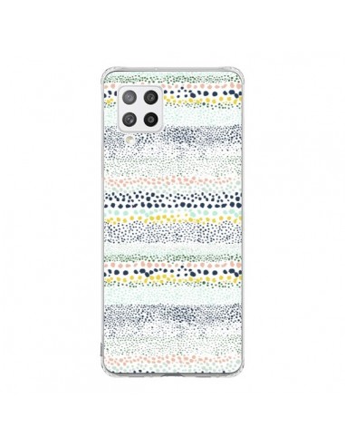 Coque Samsung A42 Little Textured Dots Green - Ninola Design
