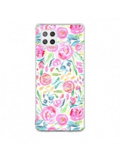 Coque Samsung A42 Speckled Watercolor Pink - Ninola Design