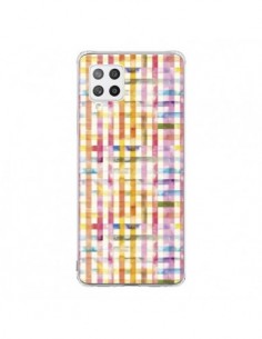 Coque Samsung A42 Vichy Black Yellow - Ninola Design