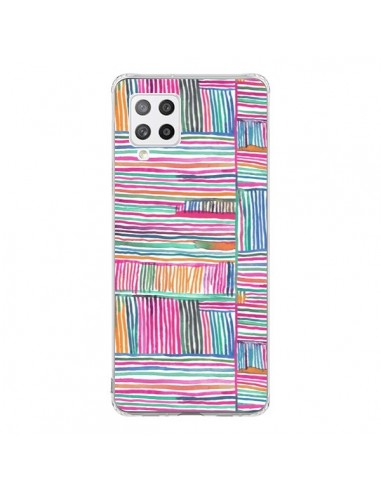 Coque Samsung A42 Watercolor Linear Meditation Pink - Ninola Design