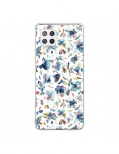 Coque Samsung A42 Watery Hibiscus Blue - Ninola Design