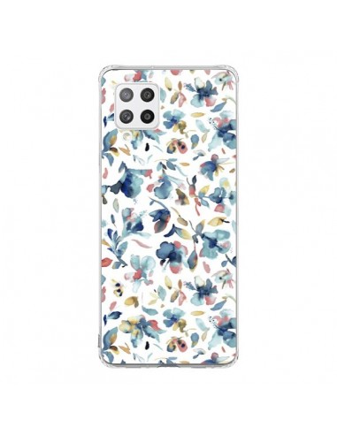 Coque Samsung A42 Watery Hibiscus Blue - Ninola Design