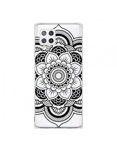 Coque Samsung A42 Mandala Noir Azteque Transparente - Nico