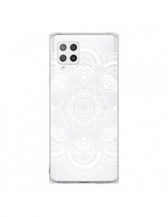 Coque Samsung A42 Mandala Blanc Azteque Transparente - Nico