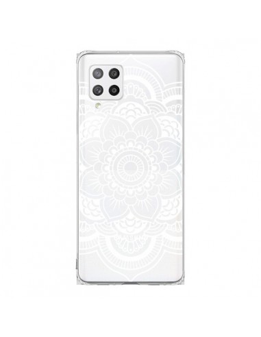 Coque Samsung A42 Mandala Blanc Azteque Transparente - Nico