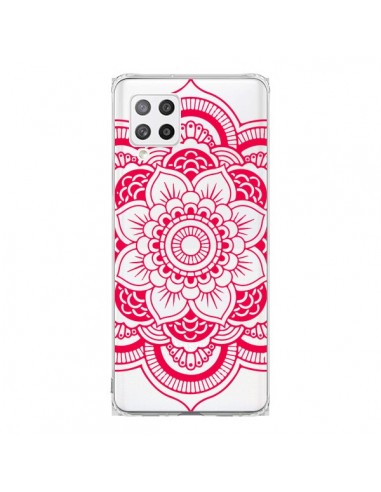 Coque Samsung A42 Mandala Rose Fushia Azteque Transparente - Nico