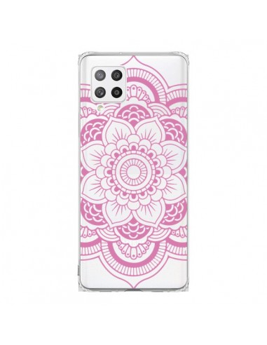 Coque Samsung A42 Mandala Rose Clair Azteque Transparente - Nico