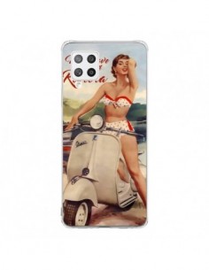 Coque Samsung A42 Pin Up With Love From the Riviera Vespa...