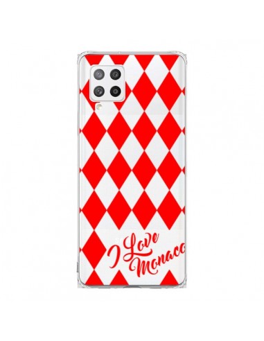 Coque Samsung A42 I Love Monaco et Losange Rouge - Nico