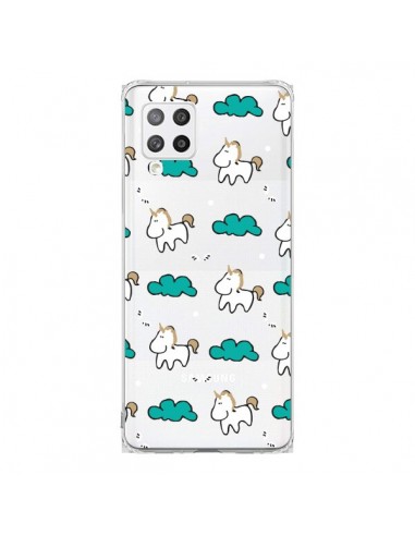 Coque Samsung A42 Licorne et Nuages Transparente - Nico