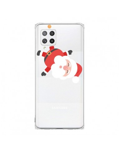 Coque Samsung A42 Père Noël et sa Guirlande transparente - Nico