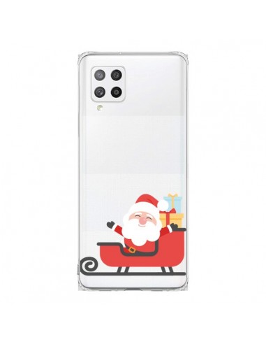 Coque Samsung A42 Père Noël et son Traineau transparente - Nico