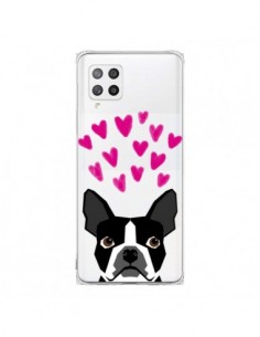 Coque Samsung A42 Boston Terrier Coeurs Chien...