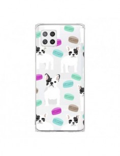 Coque Samsung A42 Chiens Bulldog Français Macarons...